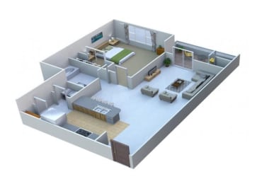 1 bed, 1 bath, 636 sqft, $1,360