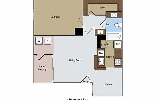 1 bed, 1 bath, 725 sqft, $1,089