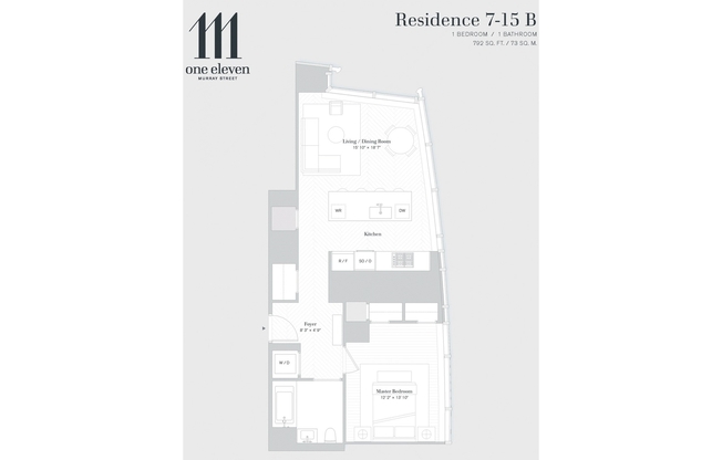 1 bed, 1 bath, 791 sqft, $8,995, Unit 11B
