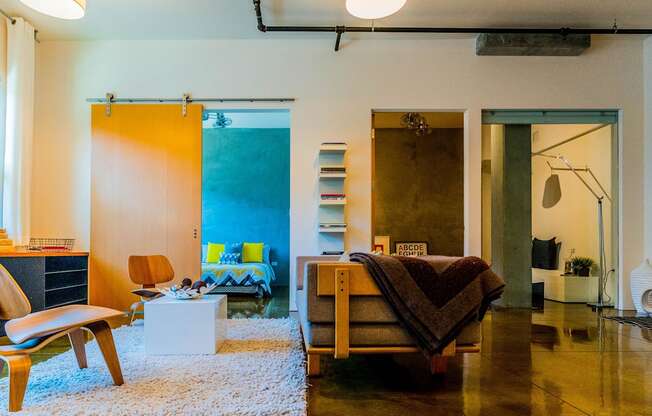 Living Area With Bedroom View at Arc Light, San Francisco, CA 94107