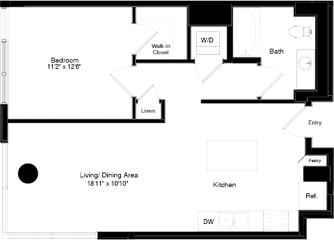1 bed, 1 bath, 727 sqft, $4,882, Unit 1602