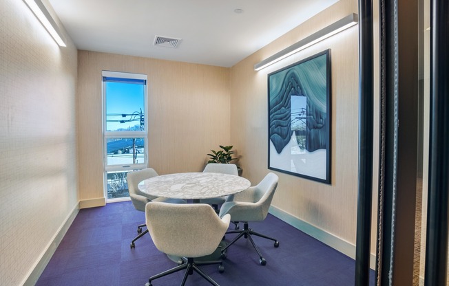 Working from home has never been better with an executive conference room, computer stations, and free high-speed Wi-Fi in common areas