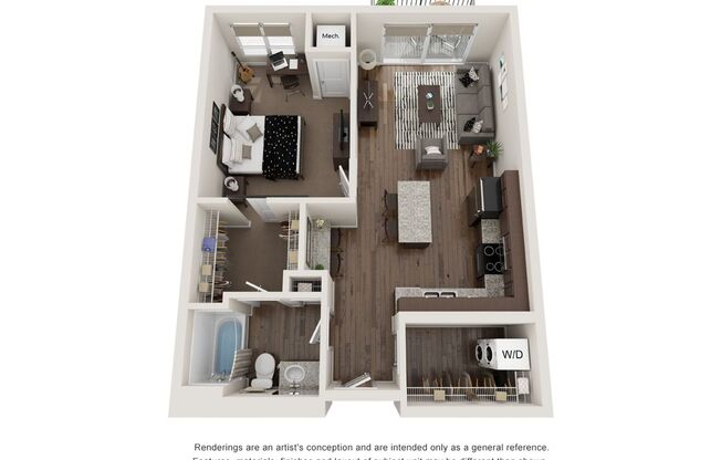 1 bed, 1 bath, 739 sqft, $1,675, Unit 839 - 216