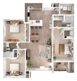 3 beds, 2 baths, 1,241 sqft, $2,576