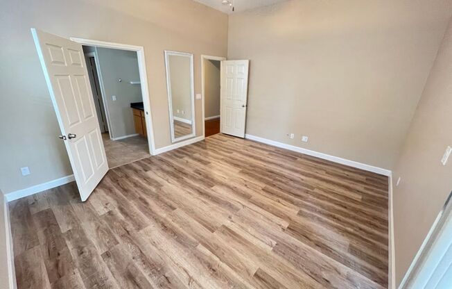 Perfect home in the heart of Summerlin with vinyl plank flooring throughout the rooms!! This charming 1-story residence offers the ideal blend of comfort, convenience, and style. Boasting 3 bedrooms and 2 bathrooms, close to Red Rock Casino and Canyon Poi