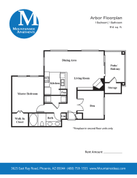 1 bed, 1 bath, 914 sqft, $1,543