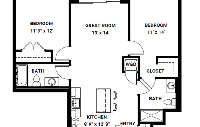 2 beds, 2 baths, 930 sqft, $1,995, Unit 134