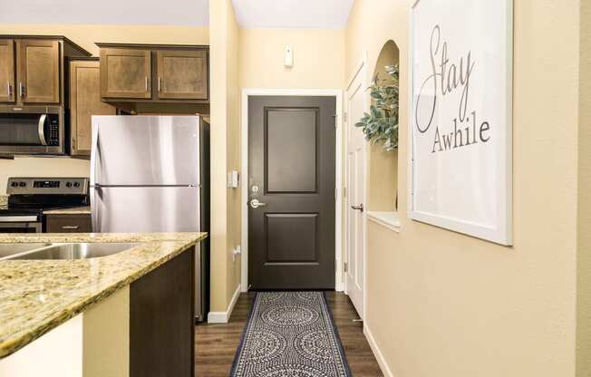 kitchen view at Skye at Arbor Lakes
