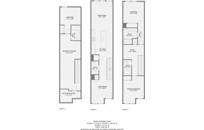 3 beds, 3.5 baths, $3,800, Unit 2887 Fairfax St