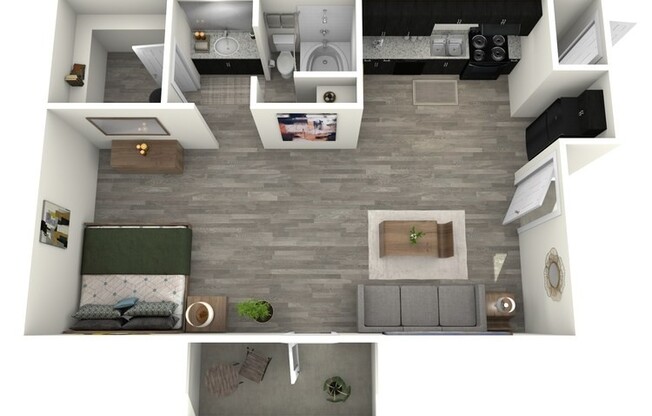 Studio, 1 bath, 483 sqft, $550