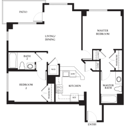 2 beds, 2 baths, 1,134 sqft, $4,879