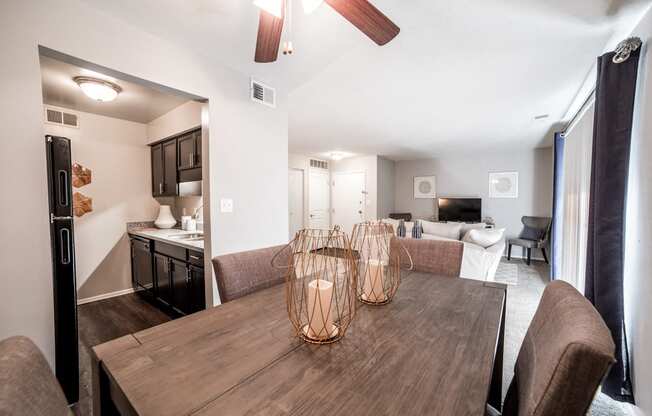 Dining Room Open To Living Room at Chelsea Village Apartments