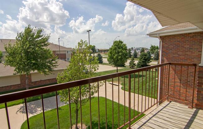 Private Balcony View at The Northbrook Apartment Homes, Lincoln, NE,68504