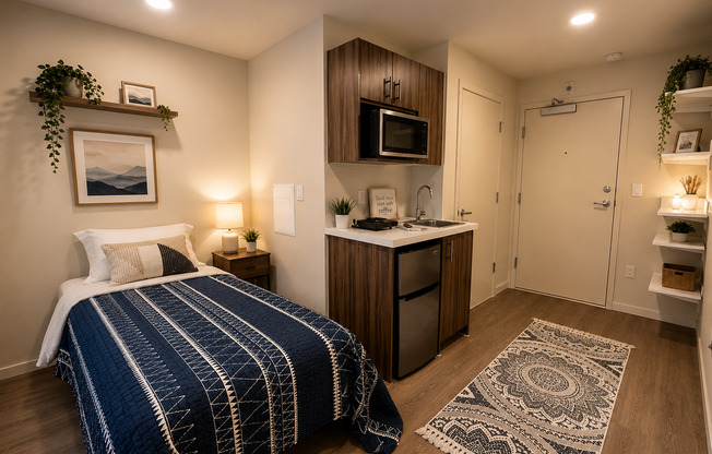 Studio, 1 bath, 175 sqft, $1,095, Unit 423