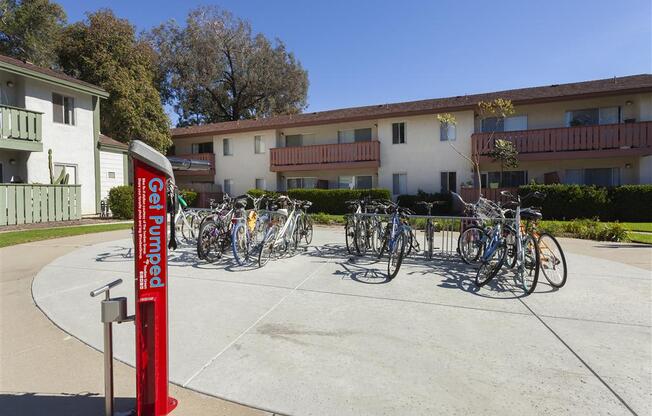 Bike Racks, at Pacific Oaks Apartments, Towbes, California