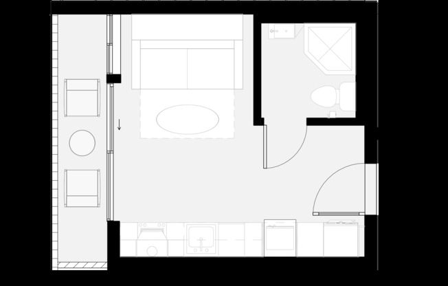 Studio, 1 bath, $2,195, Unit 301