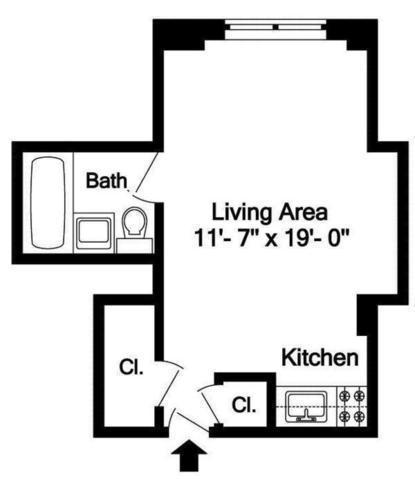 Studio, 1 bath, $2,550, Unit 1706
