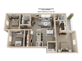 3 beds, 2 baths, 1,214 sqft, $1,515