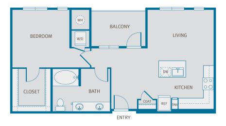 1 bed, 1 bath, 799 sqft, $1,648