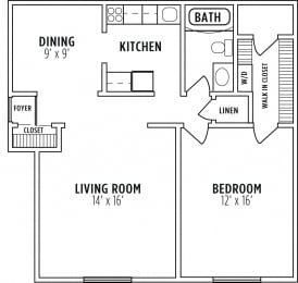 1 bed, 1 bath, 775 sqft, $1,169