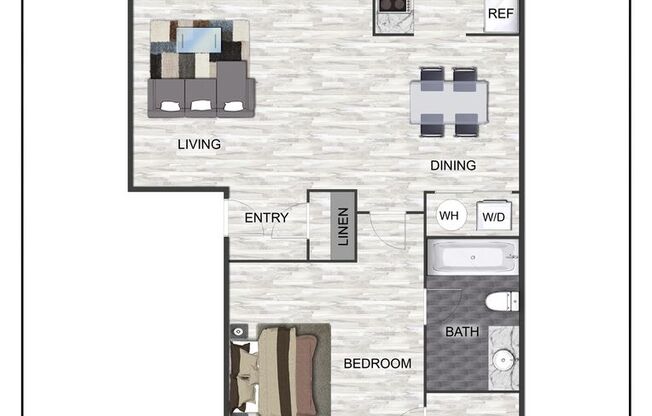 1 bed, 1 bath, 656 sqft, $965, Unit 335