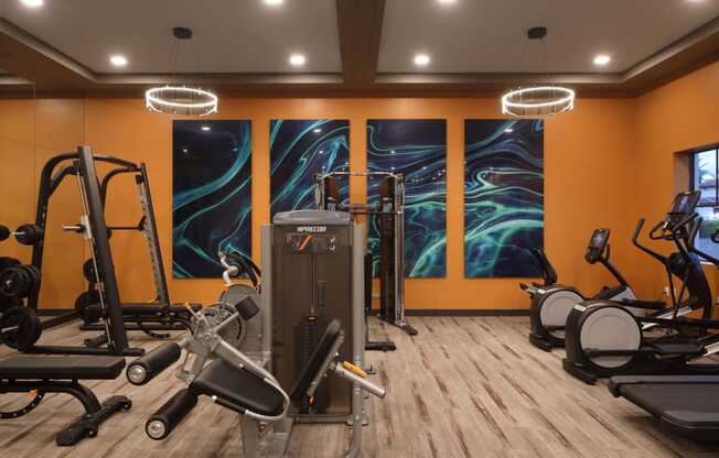 a gym with exercise equipment at Azola West Palm Beach FL
