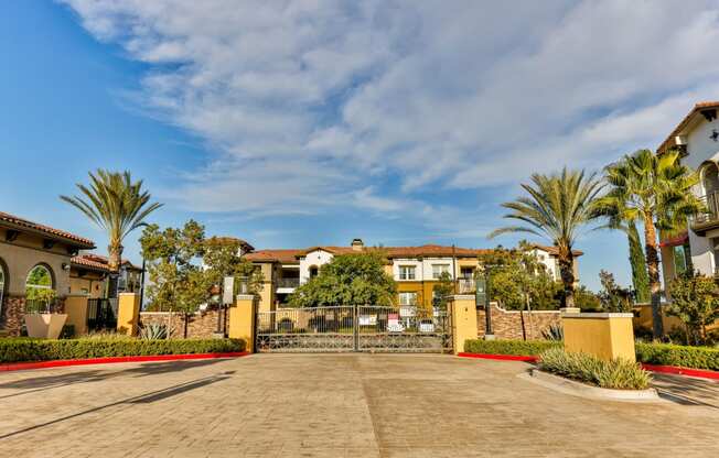 capriana entrance at Capriana at Chino Hills, California