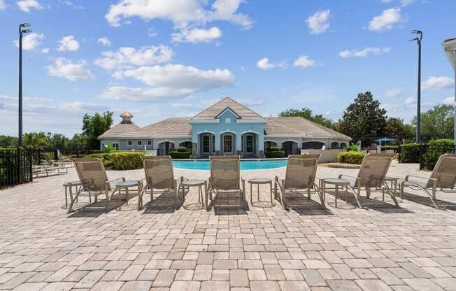 Community Pool with Lounge Chairs at Ballantrae Apartments, Sanford