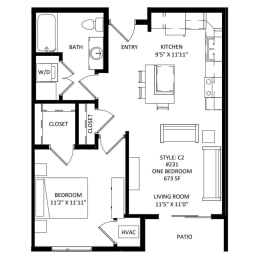 1 bed, 1 bath, 675 sqft, $1,755