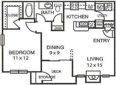 1 bed, 1 bath, 748 sqft, $1,300