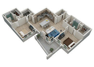 2 beds, 2.5 baths, 1,322 sqft, $2,337