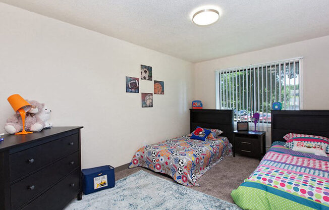 Spacious bedroom at Eden park Apartments