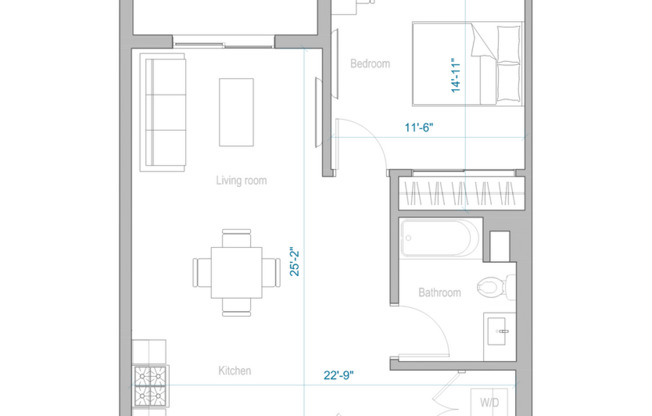 1 bed, 1 bath, 778 sqft, $2,595, Unit 416