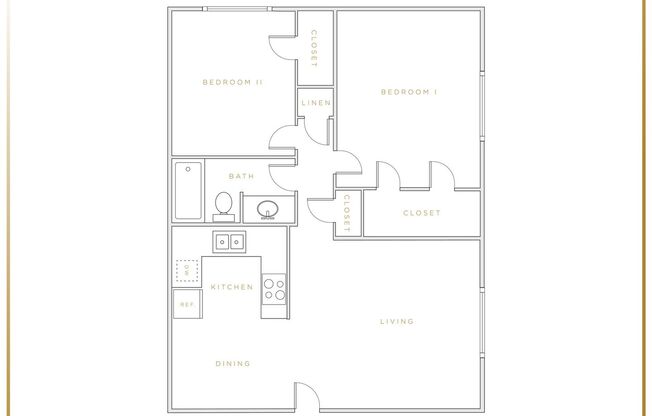 2 beds, 1 bath, 848 sqft, $997