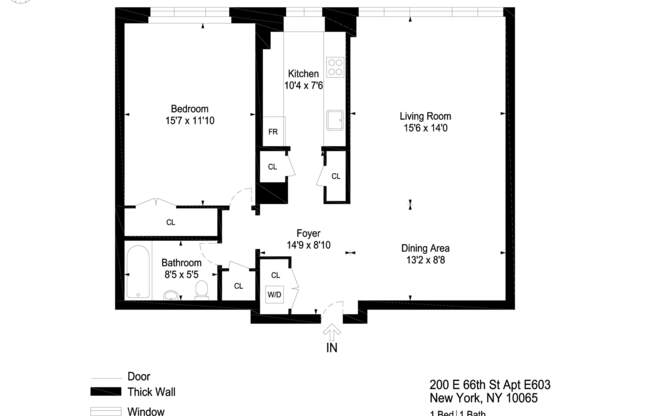 1 bed, 1 bath, 919 sqft, $7,000, Unit E603