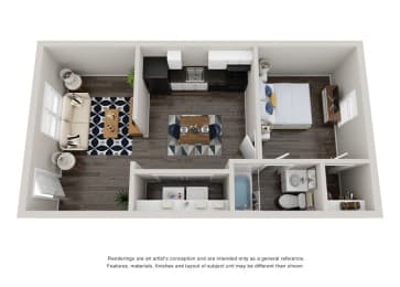 1 bed, 1 bath, 625 sqft, $999