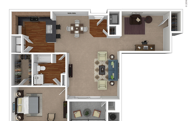 1 bed, 1 bath, 1,107 sqft, $2,581