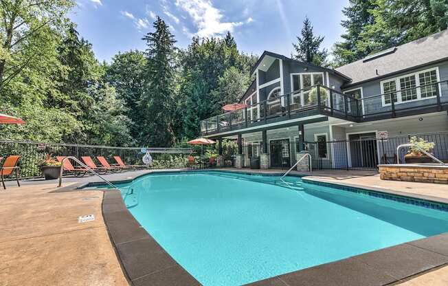 Clubhouse overlooking pool