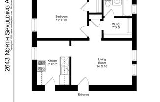 1 bed, 1 bath, 555 sqft, $2,095, Unit 2643-1E
