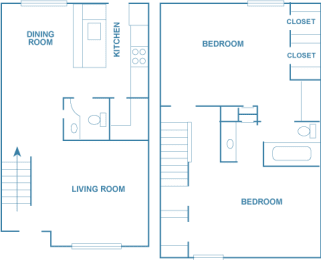 2 beds, 1.5 baths, 1,100 sqft, $1,347