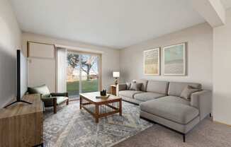 Living Area with Patio Walkout