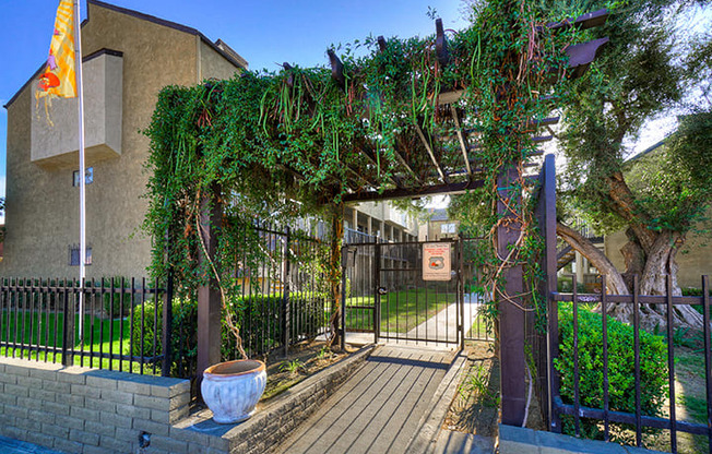 Front Entrance To Property at Highlander Park Apts, California