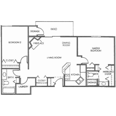2 beds, 2 baths, 1,000 sqft, $1,342, Unit 3846c