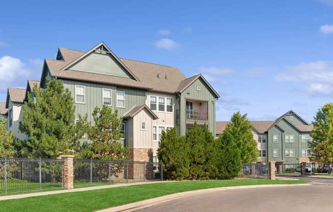 exterior view of Berkshire Aspen Grove apartments 7317 South Platte River Pkwy, Littleton, CO 80120