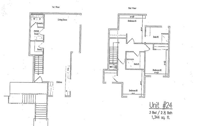 3 beds, 2.5 baths, 1,344 sqft, $2,475, Unit 24