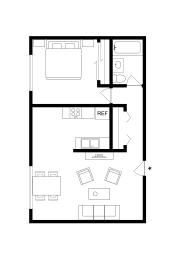 1 bed, 1 bath, 600 sqft, $1,425