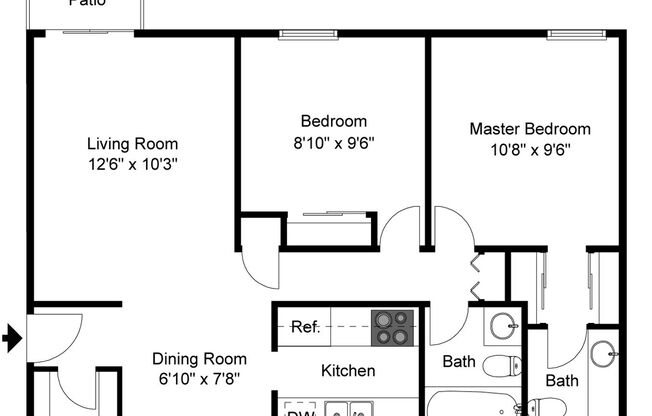 2 beds, 1.5 baths, 864 sqft, $1,915, Unit 4509