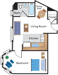 1 bed, 1 bath, 439 sqft, $3,132
