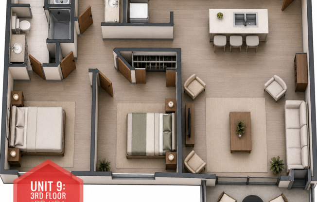 2 beds, 2 baths, $1,475, Unit 111609