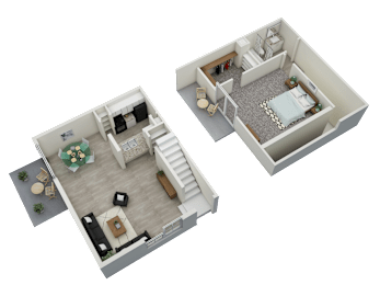 1 bed, 1 bath, 747 sqft, $985